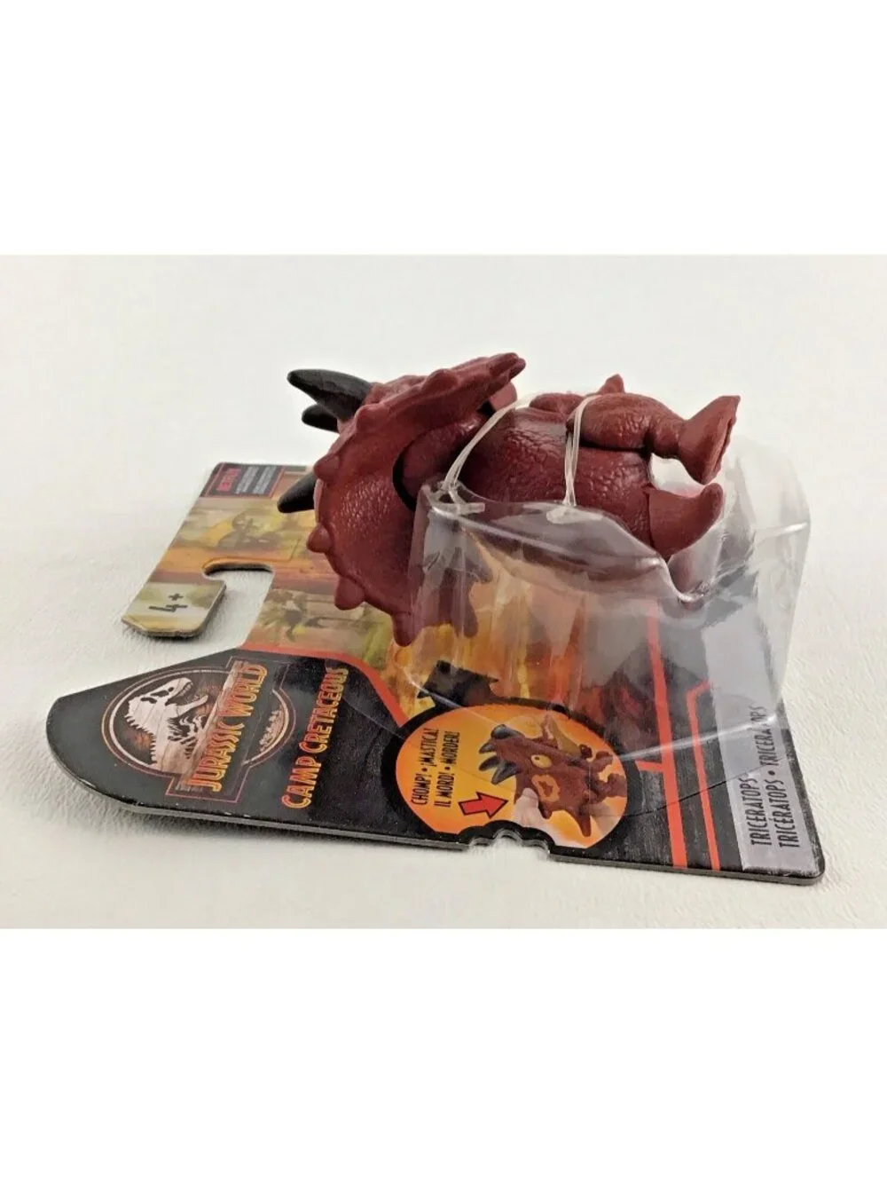 Jurassic World Snap Squad Triceratops Mini Dinosaur Action Figure Cretaceous Toy